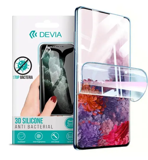 Folie Silicon Antibacterian Devia Pentru Huawei P30 Pro (Transparent)