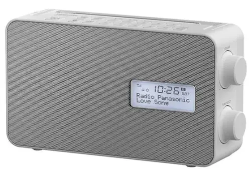 Radio FM Panasonic RF-D30BTEG-W, DAB+, BT, Ceas cu alarma (Alb)