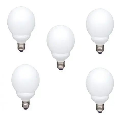 Set 5 becuri economice Panasonic EFG18E65HD-5, putere lampa 18W, echivalent pentru incandescenta 80W