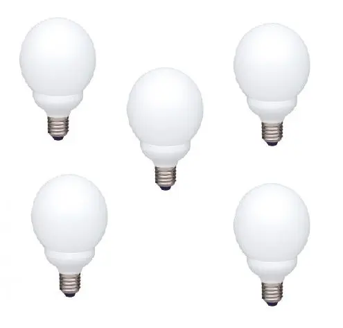 Set 5 becuri economice Panasonic EFG18E65HD-5, putere lampa 18W, echivalent pentru incandescenta 80W