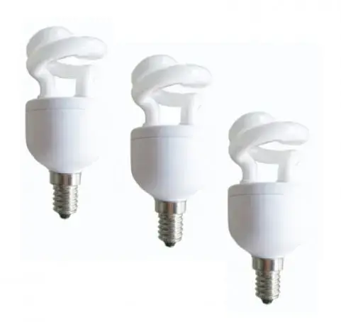 Set 3 becuri economice Panasonic EFD5E27HDE14E-3, putere lampa 5W, echivalent pentru incandescenta 30W