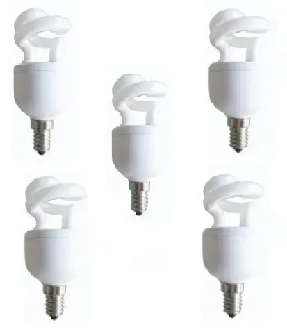 Set 5 becuri economice Panasonic EFD5E27HDE14E-5, putere lampa 5W, echivalent pentru incandescenta 30W