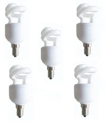 Set 5 becuri economice Panasonic EFD5E27HDE14E-5, putere lampa 5W, echivalent pentru incandescenta 30W