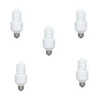 Set 5 becuri economice Panasonic EFD18E27HD-5, putere lampa 18W, echivalent pentru incandescenta 87W