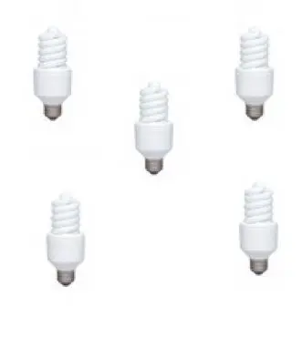 Set 5 becuri economice Panasonic EFD18E27HD-5, putere lampa 18W, echivalent pentru incandescenta 87W