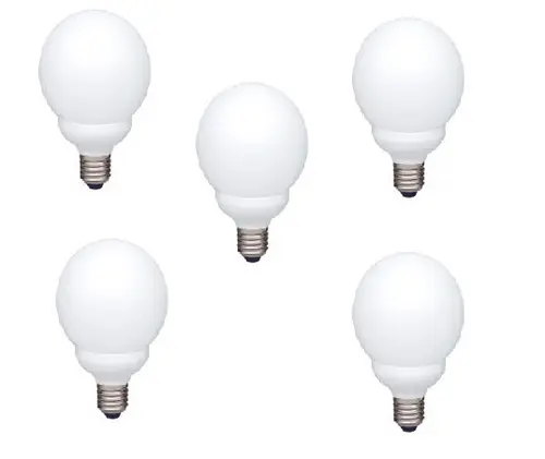 Set 5 becuri economice Panasonic EFG18E27HD-5, putere lampa 18W, echivalent pentru incandescenta 80W