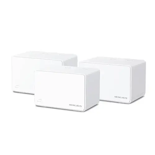 Sistem Mesh Wi-Fi Mercusys Halo H80X(3-pack), AX3000, Wi-Fi 6, Dual Band Gigabit, Acoperire pentru întreaga casă, Seamless Roaming, Control Parental