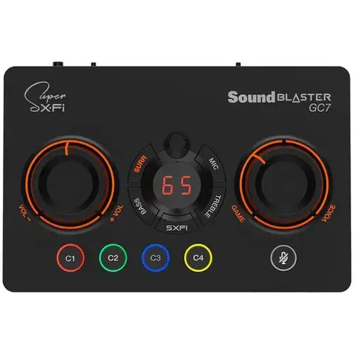 Placa de sunet CREATIVE Sound Blaster GC7 - USB-C 7.1 DAC, DUAL DSP, Gain Control Mixer digital si suport Super X-FI, PC, Mac, PS 4/5, Xbox, Nintendo Switch