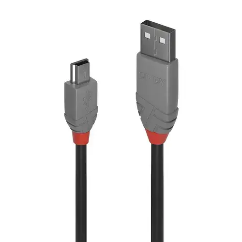 Cablu de date Lindy LY-36723, 2m,  USB 2.0 Type A - USB Mini-B
