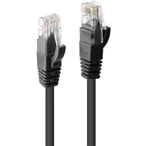 Cablu Lindy 2m Cat.6 U/UTP, Negru
