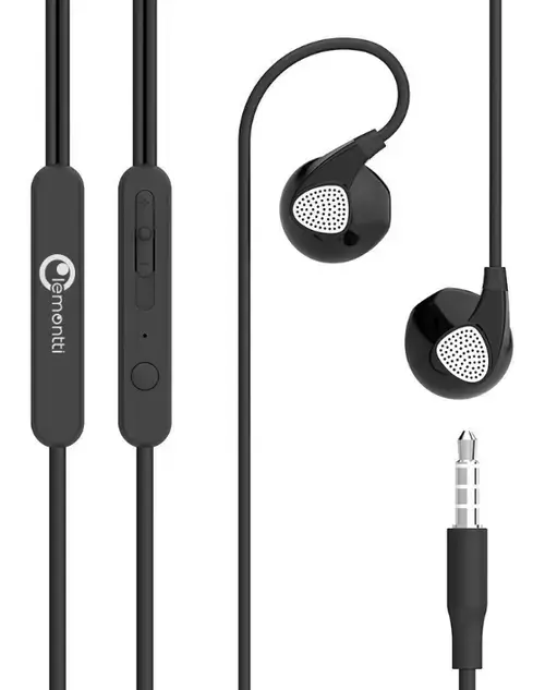 Casti Stereo Lemontti Ripple LMRIPHFSBK, Jack 3.5 mm (Negru)