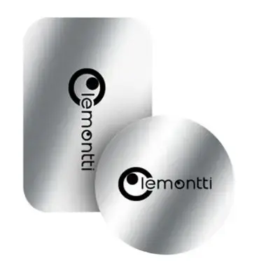 Set 2 Placute Metalice Lemontti LSETPMSMAG pentru suport magnetic (Gri)
