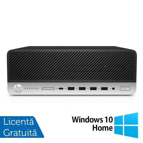 Calculator Sistem PC Refurbished HP ProDesk 600 G3 SFF, Intel Core i3-7100 3.90GHz, 8GB DDR4, 240GB SSD + Windows 10 Home