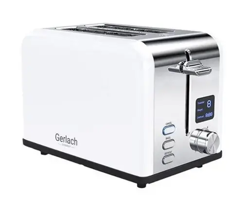 Prajitor de paine Gerlach GL3221w, 1100 W, 6 Trepte de prajire (Alb)