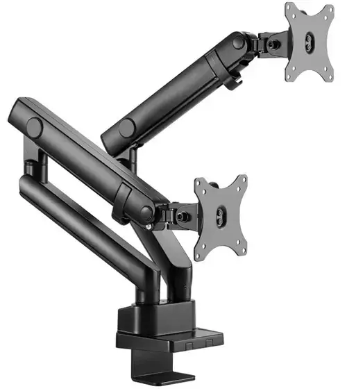 Suport 2 monitoare IcyBox IB-MS314-T, 32inch, Pivot, 16Kg (Negru)