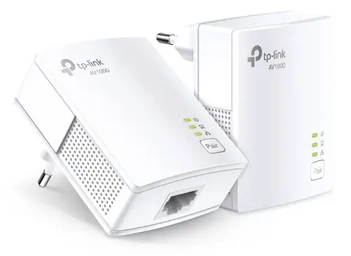 Kit Adaptoare Powerline Tp-Link TL-PA7017 KIT, AV1000 Gigabit (Alb)