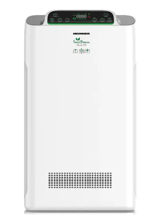 Purificator de aer Heinner HPA-318WIFI, 318m³/h, Recomandat pentru incaperi de pana la 38 m², Control tactil cu display, Control WIFI, Filtru HEPA H11, Generator ioni negativi (Alb)