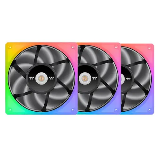Set 3 ventilatoare Thermaltake Toughfan 14 140mm, iluminare aRGB