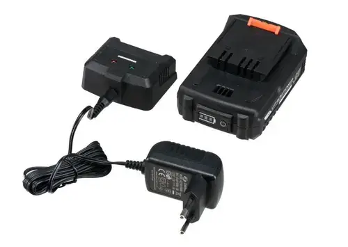 Set acumulator 2.0 Ah si incarcator 0.5 Ah, Heinner HR-LPBI001, compatibil cu toate sculele electrice din gama One Power by Heinner (Negru)