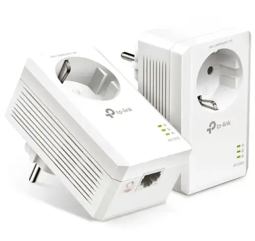 Kit Adaptoare Powerline Tp-Link TL-PA7017P KIT, AV1000 Gigabit (Alb)