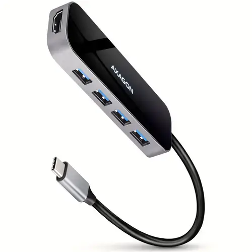 Hub USB AXAGON HMC-6H4A, Cablu USB-C