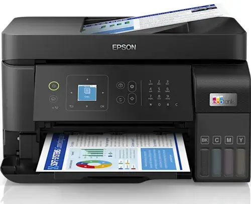 Multifunctional Epson L5590, InkJet CISS, A4, Retea, Wireless, Fax, ADF (Negru)