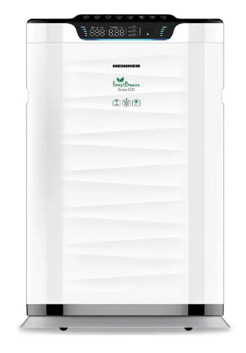 Purificator de aer Heinner HPA-600WIFI, 600 m³/h, Recomandat pentru incaperi de pana la 72mp, Control tactil cu display, Control WIFI, Telecomanda, Filtru HEPA H11, Generator ioni negativi, Senzor PM 2.5 (Alb)