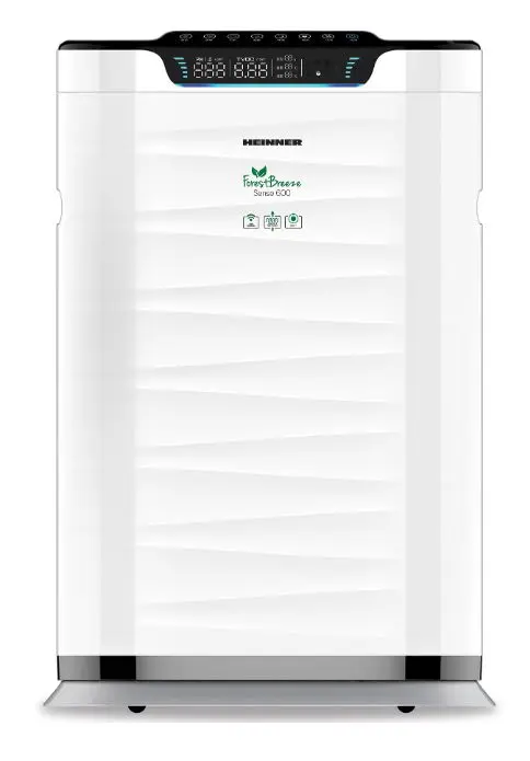 Purificator de aer Heinner HPA-600WIFI, 600 m³/h, Recomandat pentru incaperi de pana la 72mp, Control tactil cu display, Control WIFI, Telecomanda, Filtru HEPA H11, Generator ioni negativi, Senzor PM 2.5 (Alb)
