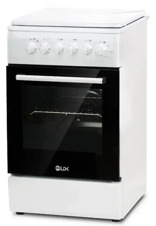 Aragaz mixt LDK 5060 ECAI WH RMV NG, 4 Arzatoare, Siguranta, Cuptor electric, 46 L (Alb)
