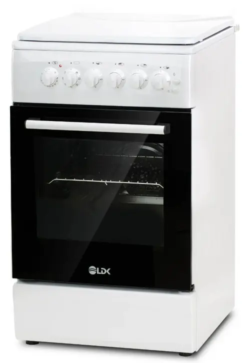 Aragaz mixt LDK 5060 ECAI WH RMV NG, 4 Arzatoare, Siguranta, Cuptor electric, 46 L (Alb)
