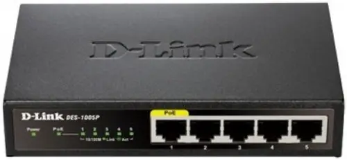 Switch D-Link DES-1005P, 5 porturi