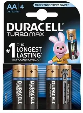 Baterie Duracell Turbo Max AA LR06, 4buc