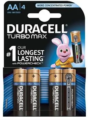 Baterie Duracell Turbo Max AA LR06, 4buc