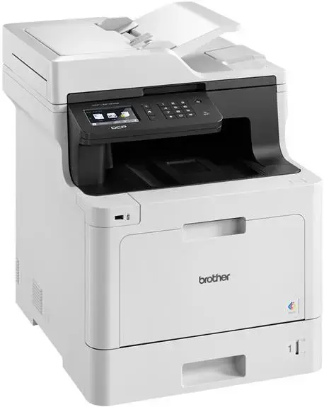 Multifunctional Brother DCP-L8410CDW, Laserjet color, A4, 31 ppm, Duplex, ADF, Retea, Wireless (Alb)