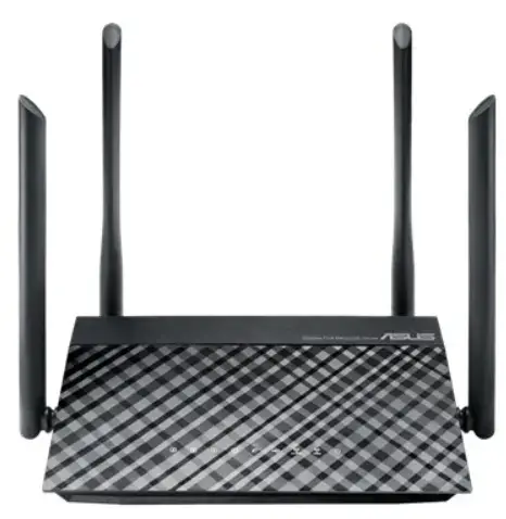 Router Wireless ASUS RT-AC1200, Dual Band, 1200 Mbps, 4 Antene externe (Negru)