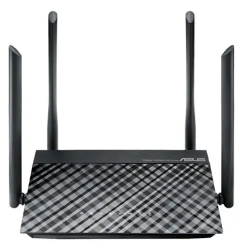 Router Wireless ASUS RT-AC1200, Dual Band, 1200 Mbps, 4 Antene externe (Negru)