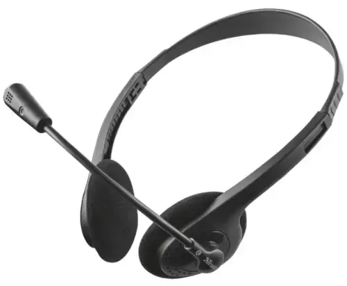 Casti Stereo Trust Primo 21665, Microfon (Negru)