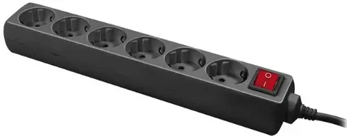 Prelungitor Logilink LPS202B, 6 prize, 1.4m (Negru)