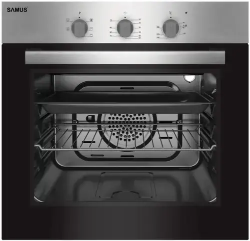 Cuptor incorporabil Samus SC616GTXV, Electric, 56 L, 5 functii (Negru/Inox)