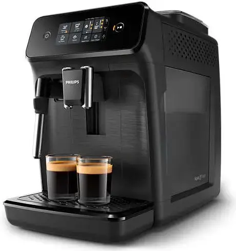Espressor Automat Philips Series 1200 EP1220/00, 15 bar, 12 Setari de macinare, Afisaj tactil, Rezervor 1.8 l, Setare Eco (Negru)