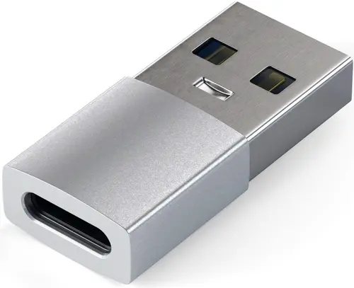 Adaptor Satechi ST-TAUCS, USB Type-C - USB (Argintiu)