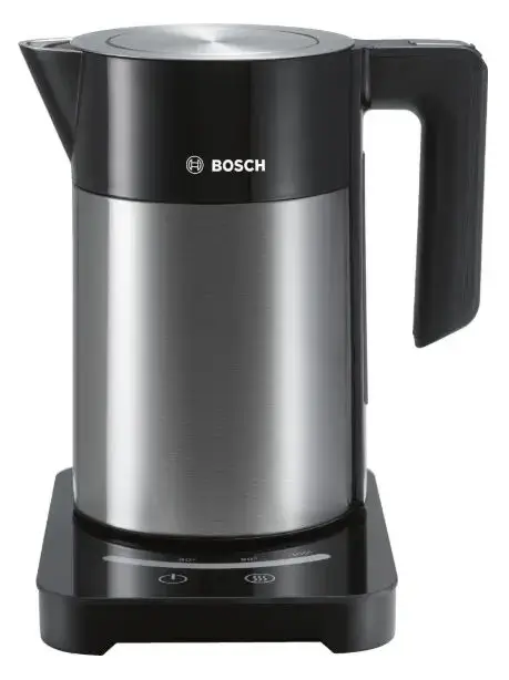 Fierbator apa Bosch TWK7203, 2200 W, 1.7 l, 7 temperaturi, Keep Warm Function (Negru/Inox)
