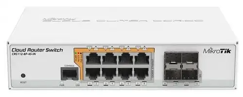 Switch MikroTik CRS112-8P-4S-IN, Gigabit, 8 porturi