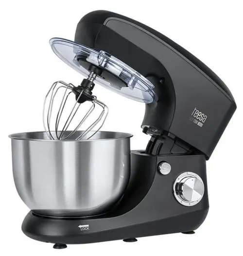 Robot de bucatarie Teesa Easy Cook TSA3545-B, 1400 W, Bol 5.5 l, 6 Viteze + Pulse (Negru/Inox)