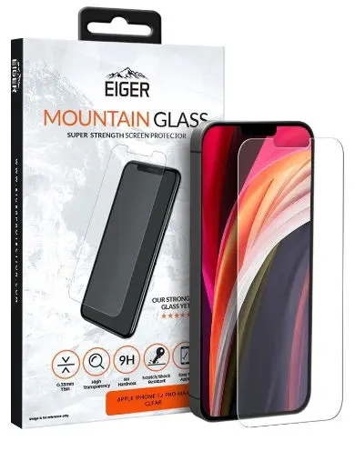 Folie Protectie Sticla Alumino-Silicata Eiger 2.5D Mountain Glass EGMSP00143 pentru Apple iPhone 12 Pro Max (Transparent)
