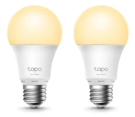 Bec inteligent TP-LINK Tapo L510E, 8.7W, E27, Wi-Fi, intensitate reglabila, control prin smartphone cu aplicatia TAPO, 2 pack