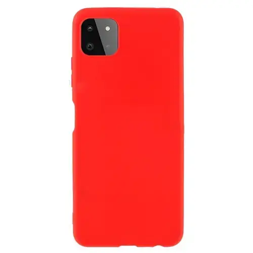 Husa Protectie Spate Lemontti  Silky pentru Samsung Galaxy A22 5G, Silicon (Rosu)