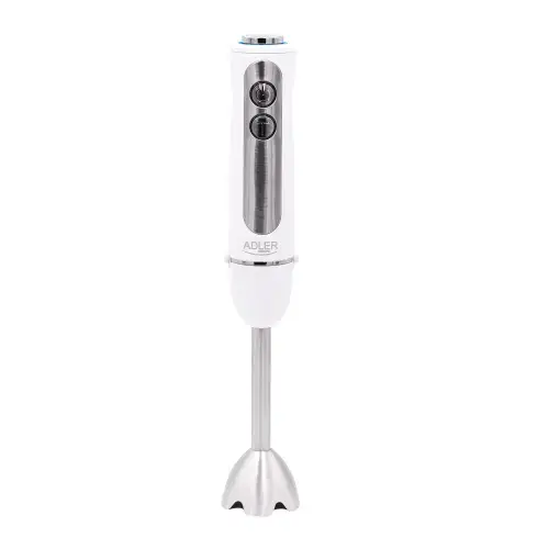 Blender de mana Adler AD4625W, 850W, 5 setari de viteza, functie turbo, lame din otel inoxidabil, Alb
