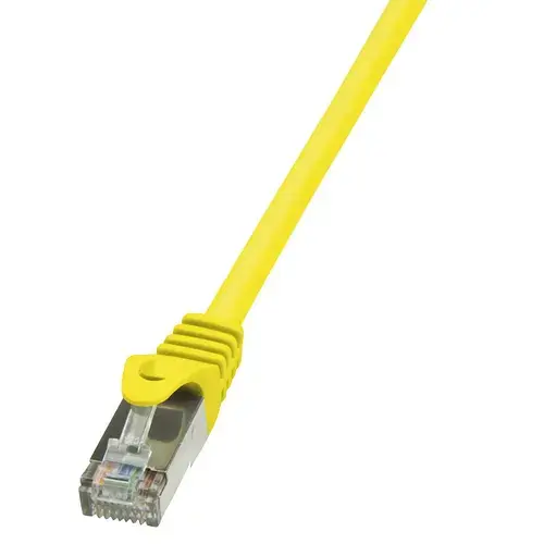 Cablu FTP LOGILINK Cat5e, cupru-aluminiu, 1 m, galben, AWG26, ecranat CP1037S