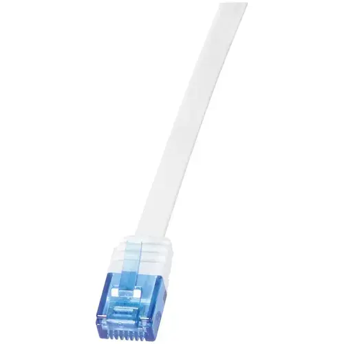 Cablu UTP LOGILINK Cat6, cupru, flat, 10 m, alb, AWG32, CF2091U